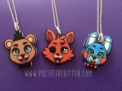 pulsefirekitten:  Necklaces handmade and illustrated by me! Available on ebay and etsy.