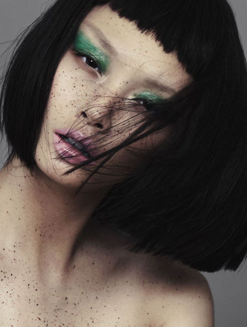 vmagazine:‘Speckled’ - model: Alice Ma - photographer: Alex Evans - hair & make-up: 