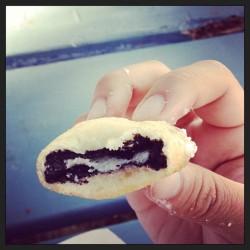 el-nino09:  Deep fried Oreos at work #mainemediaworkshops