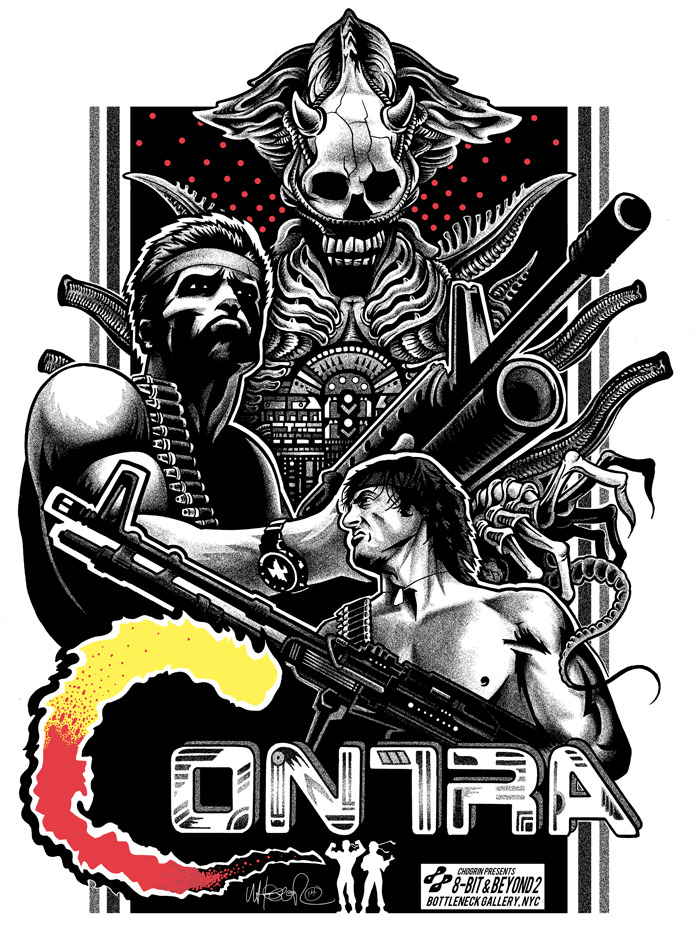 xombiedirge:  Contra by Jeremy Wheeler / Tumblr - Full process video HERE.
