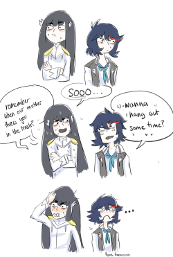 flying-frappuccino:Satsuki you suck at conversations (based