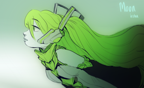 gisellesdoodles:vocaloid song sketchbookday one: moon (vn02 remix)