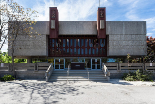 germanpostwarmodern:Noor Cultural Center (1963) in Toronto, Canada, by Raymond Moriyama