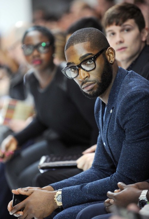 black-boys: Tinie Tempah front row at Margaret Howell F/W 13