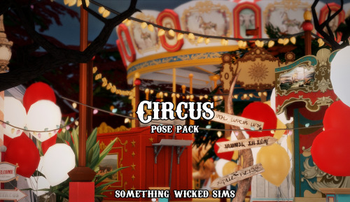 Something Wicked Sims  - Circus PosesSimblreen gift #3 is a collection of model poses with an aerial