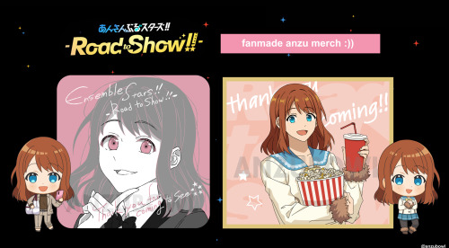 ANZU!! -ROAD TO SHOW!!-fanmade road to show movie coaster, shikishi and chibi artwork for Anzu (beca