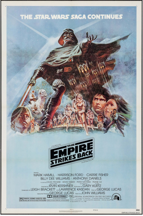 The Empire Strikes Back (1980) one-sheet poster. Art by Tom Jung.This very poster graced the VHS I u