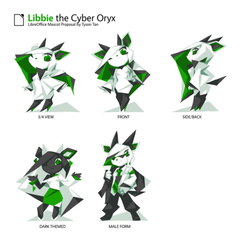 Libbie the Cyber OryxLibbie is my entry to LibreOffice mascot contest. If you like her, please give 