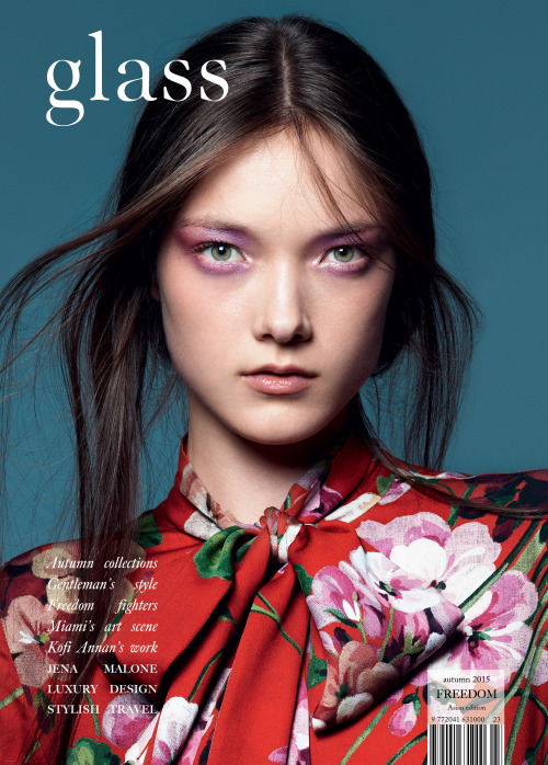 Glass Magazine - Freedom - Autumn 2015 Featuring Yumi Lambert by David Ferrua wearing Gucciwww.