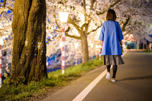 ileftmyheartintokyo: spring night by hazelog on Flickr.