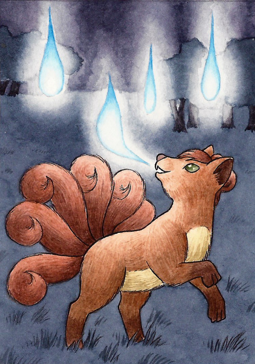 I Love Vulpix And Ninetales! I Dithered For A Long Time Over The Flames, Whether They Should Be Red (like