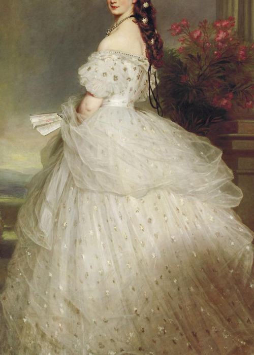 artisticinsight:  Details in WhitePrincess Alexandra of Wales, 1863, by Richard Lauchert.An Elegant Bouquet, 1886, by Gustave Jean Jacquet.  Katherine, Countess of Chesterfield, and Lucy, Countess of Huntingdon, c. 1640, by Anthony van Dyck.Empress