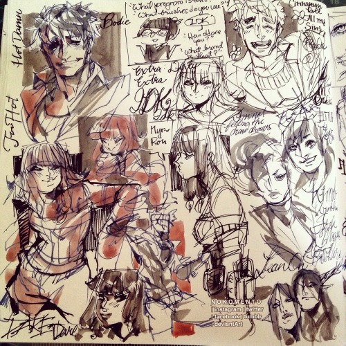 nokomento: Lots of ffxiv doodles and Eorzean friendssss then regular Lucius doodles and a little Bod