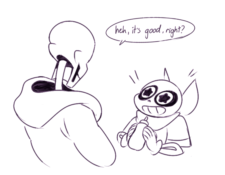 min-play:  What if UnderSwap Sans gets really really bad sugar highs.  He would be