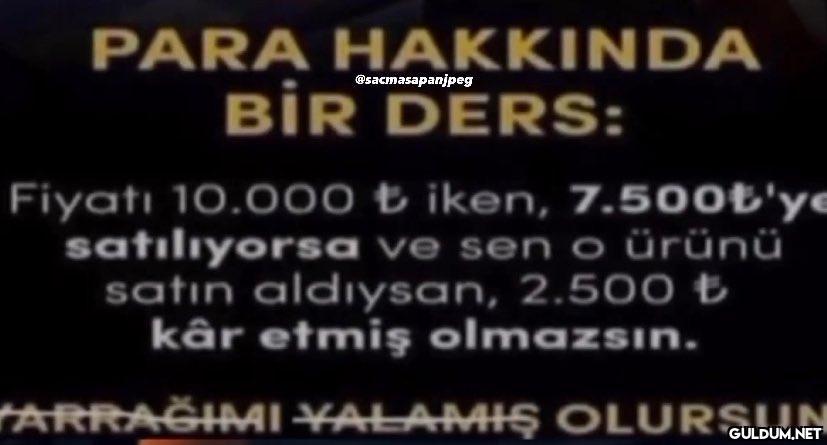 PARA HAKKINDA BİR DERS:...