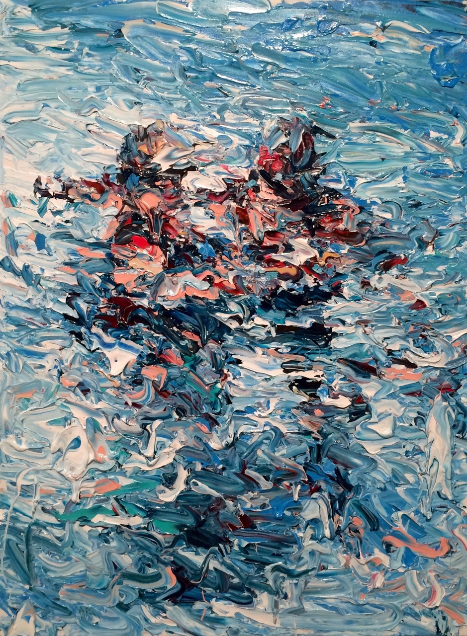 chrissyangliker:  Warm Water.  Acrylic on Canvas. 30x40 inches. 2015.