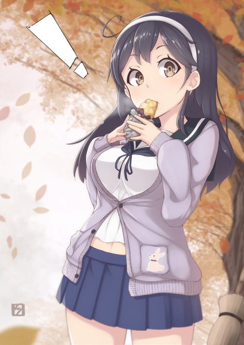ashigara:  潮　秋グラ | ムク※Permission was granted by the artist to upload their works. Make sure to rate/retweet the original work! 