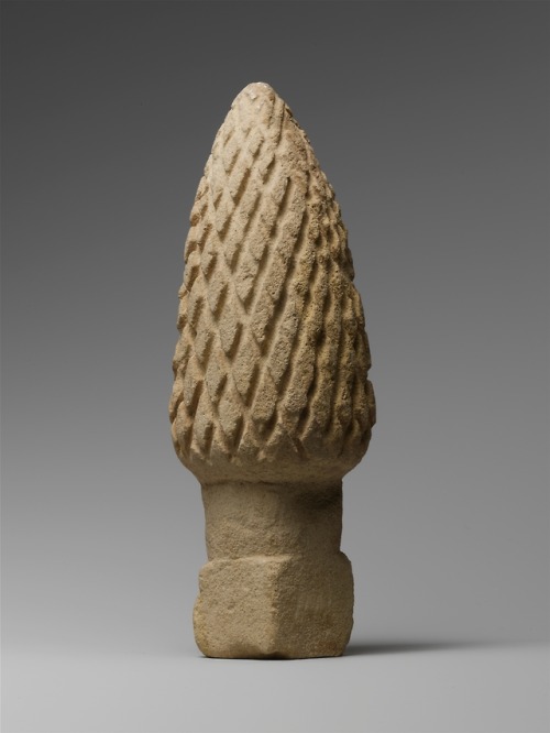 copperbadge: jabberwockypie: arinrowan: toastoat: met-greekroman-art: Limestone votive pine cone, Gr