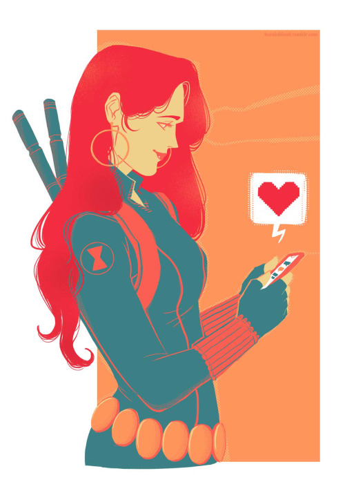 burninblood:Another limited color palette. A friend asked for a Black Widow but this palette was so 