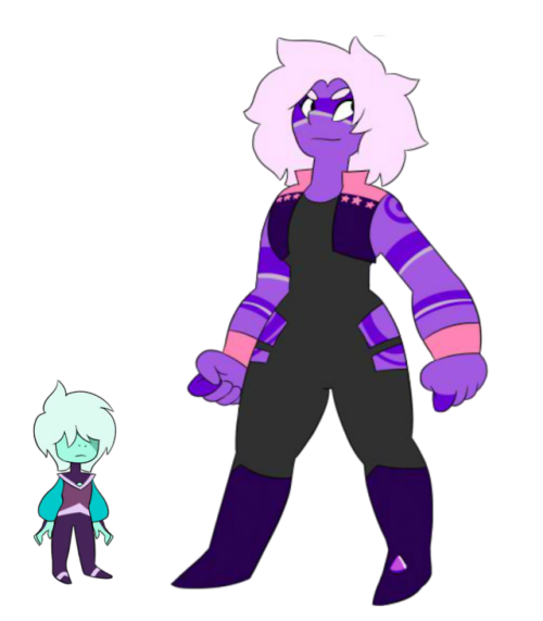 Purple Angeline - by RoFlo-Felorez (me)A Pebble Rebels fusion between Fluorite (Smol Fluo) and Charo