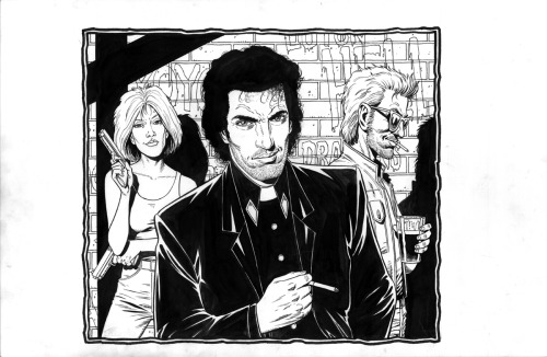 brianmichaelbendis:The Preacher poster by Steve Dillon