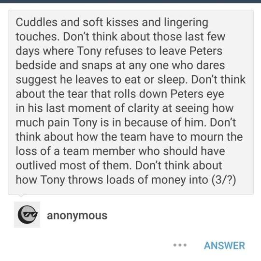 starkerau:  starkerau: Hey y'all just don’t think about this (Obvious credit to the anon/person who sent this in)   ACTUALLY HOW DARE YOU, ANONWHAT GAVE YOU THE FUCKING RIGHT