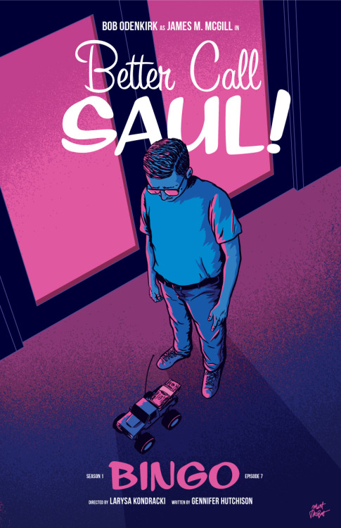 mattrobot:  Here’s my poster for Better Call Saul episode seven, BINGO. There were a lot of great contenders for scenes to draw this week, but in the end, that image of Craig finding the money was too much to resist. (Side note: I really need to do