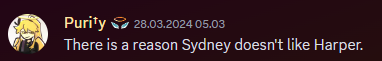 Im Thinking About Sydney And Harper's Relationship And How Its Been Outright Confirmed By Purityguy That