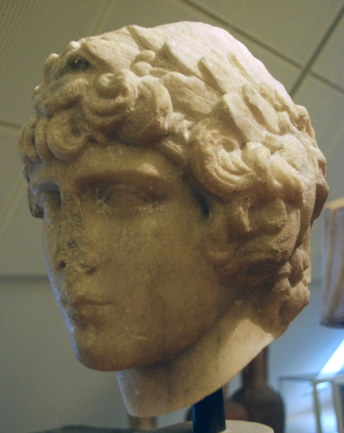 myglyptothek:Portrait of Antinous. From Rome. 130s AD. Marble. National Museum of Denmark, Copenhage