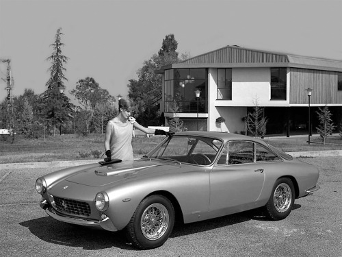 Promotional photos for the 1963 Ferrari 250 GT Lusso Berlinetta by Pininfarina.