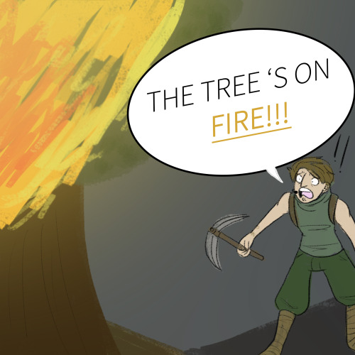 rtspookee:  icoffeecake:   Don’t try to grow a tree underground…  when i first watched it i didn’t notice the lava so i thought he set the tree on fire just by being near it.  In which Gavin Free is Spencer Shay 