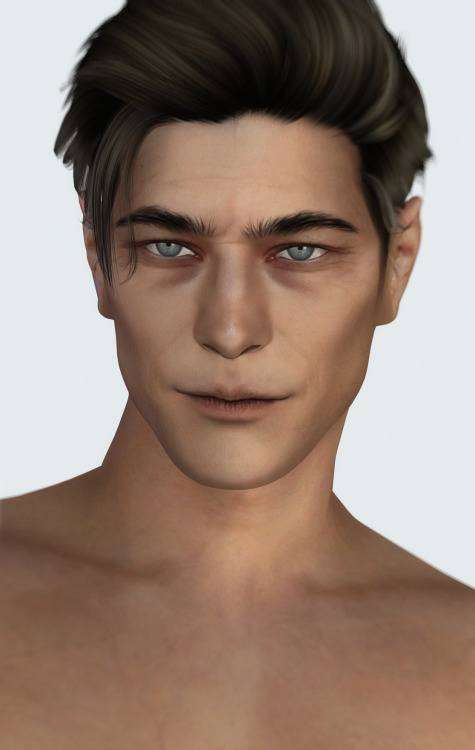 obscurus-sims:SKIN N16: 21 colors, 42 swatches (each color has 2 eyelid options),  adult+, males onl