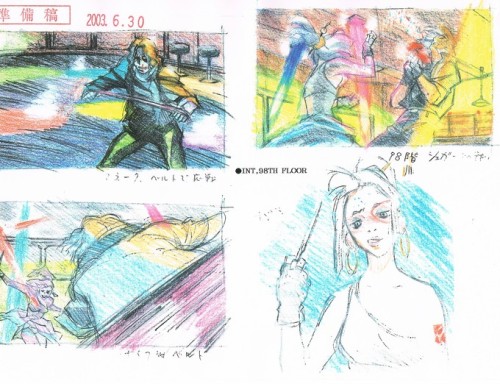 toasticles:  Concept art for the cancelled Escape From New York anime, which was to star Kurt Russell reprising his role as Snake. The film was to be directed by Mitsuru Hongo(Outlaw Star) with animation by Production I.G, and with John Carpenter as