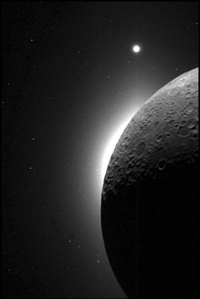 wasbella102:  Venus and Earth’s Moon  Photograph courtesy NASA  Venus is visible