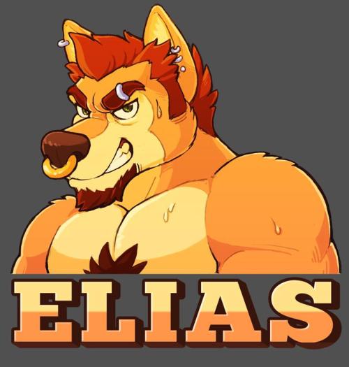 yamasmut:  An elias conbadge :3 lookin’ at you while sweatin’… Dont melt!