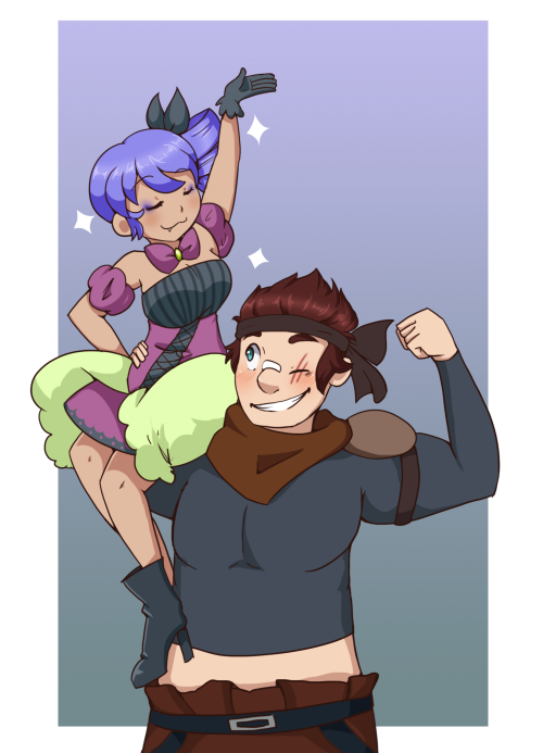 numnums-drawings: I drew my and @littlestarpu ‘s RWBY bbies uvuMine is Iris and his is Warren.