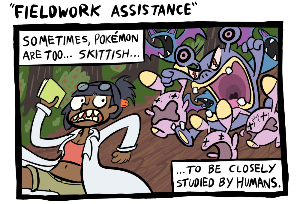 pokestory:  &ldquo;Hey trainers! Just because I’m a Pokemon Professor now doesn’t