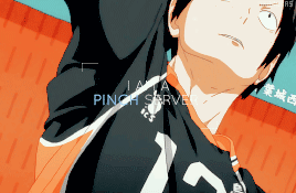 hharukas:Yamaguchi Tadashi #22↳“I only have one weapon: my serve. The chance I received is just one 