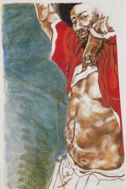 thunderstruck9:  Claudette Johnson (British, b. 1959), Untitled (Seven Bullets), 2015. Pastel and gouache paint on paper.