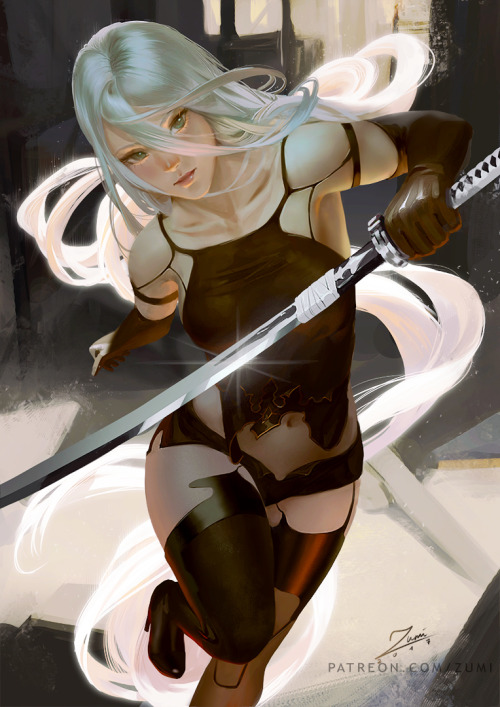 zumidraws: A2 from Nier Automata:) >https://www.patreon.com/zumi 