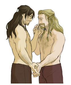 kaciart:  Aly suggested shirtless Durins. And I was only too happy to comply. 