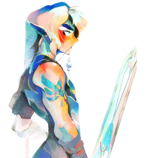 ionahi: noxzaiden:  Coloration of @ionahi​‘s drawing of Link. “Your true face… Wh