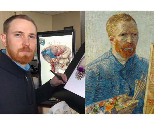 skuzz: Who wore it better? ✍ #vangogh #redbeard #artistsoninstagram #digitalart #traditionalart #dop