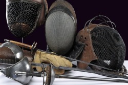 mindhost:  Vintage fencing masks, sabres