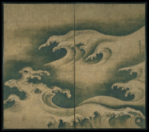 met-asian: 波濤図屏風|Rough Waves by Ogata Kōrin, Metropolitan Museum of Art: Asian ArtFletcher Fund, 192