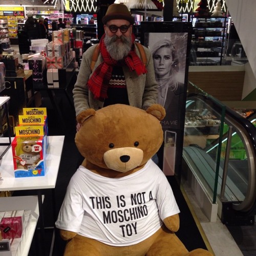 This is not a Moschino toy&hellip; oh the Teddy is wearing my tee #geroldbrenner #moschino #this_is_