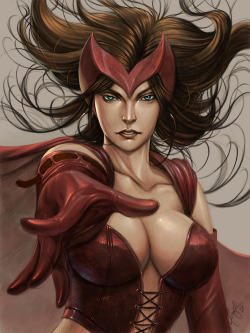 thehappysorceress:  Scarlet Witch by Ceasar