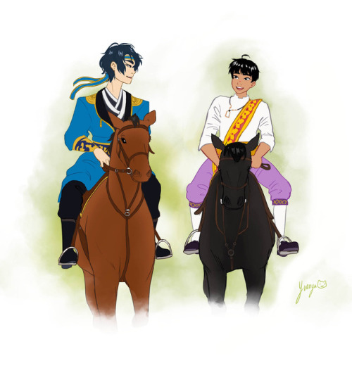 If Phichit and Seung Gil were princes … I tried making them wear traditional prince clothing 