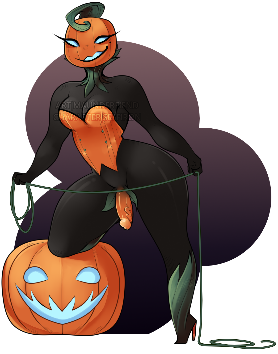 maunderfiend:  Two cute Halloween adoptables that recently gold sold! Pumpkin gal