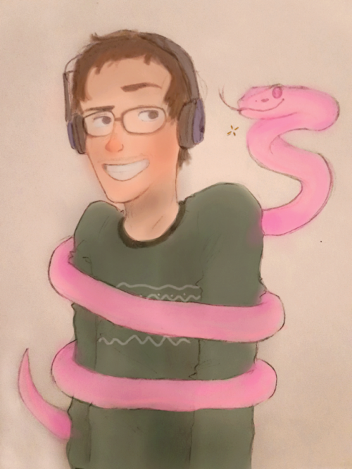 Awesome Request From @frankbuscus To Draw Them With A Lovely Pink Snake Uwu